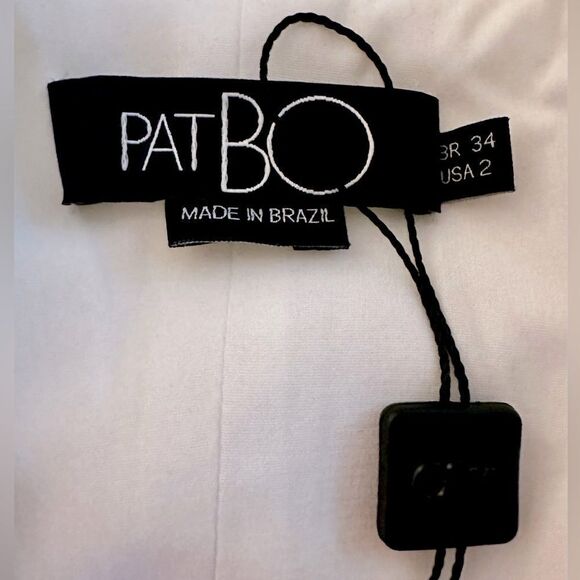 PATBO Feather Trim Cut-Out Mini Dress. White. Brand New! Sold Out Everywhere. - Picture 10 of 10